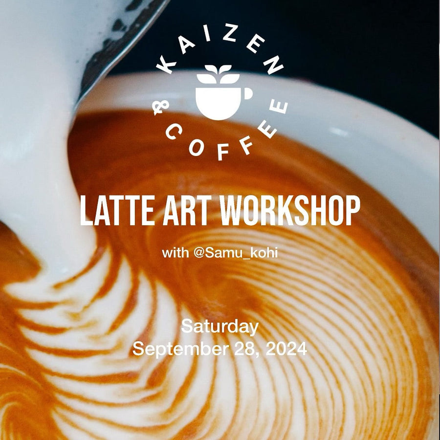 Samu Kohi September 2024 latte art workshop flyer