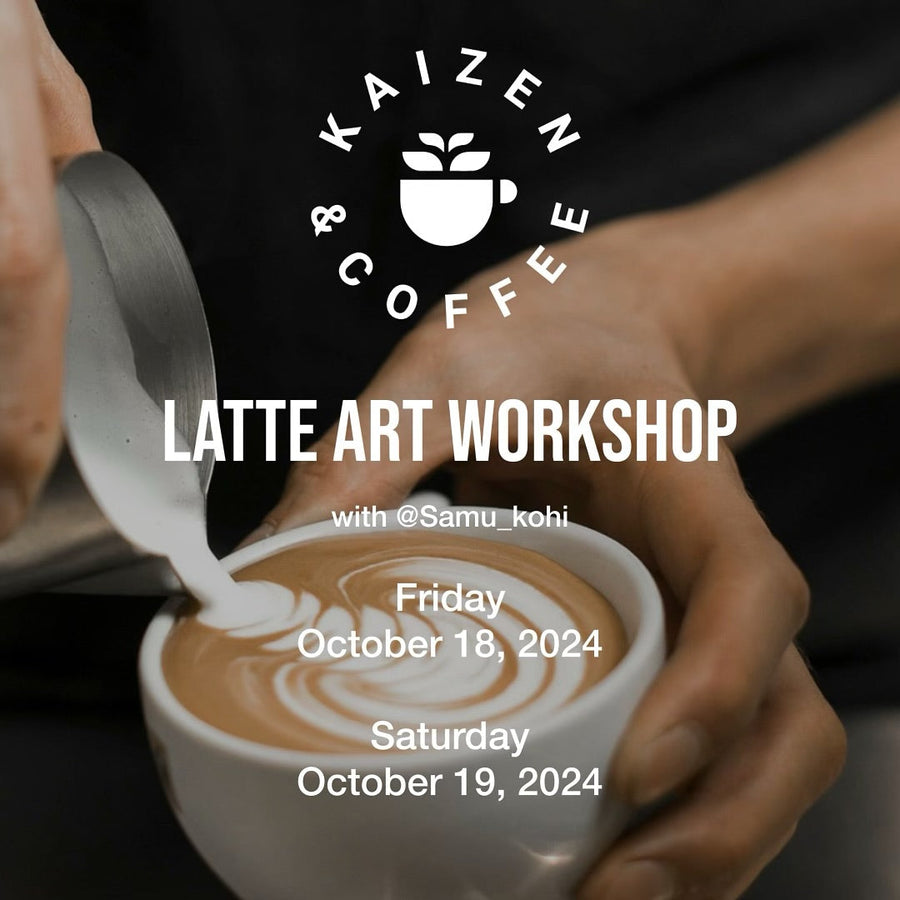 Samu Kohi October 2024 latte art workshop flyer