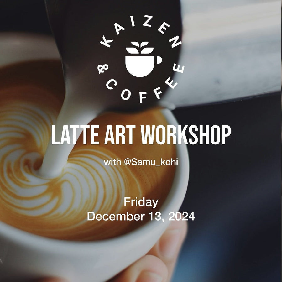Samu Kohi December 2024 latte art workshop flyer