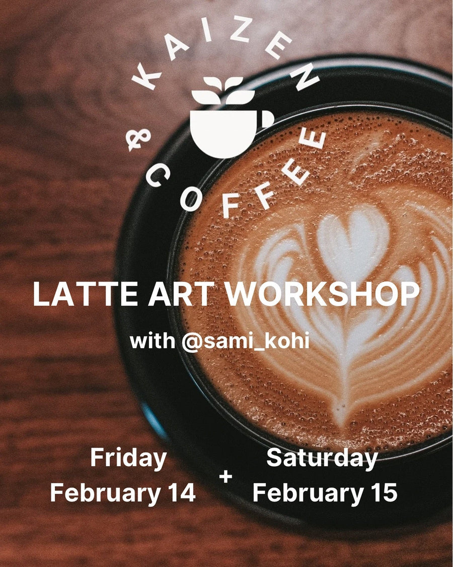 Samu Kohi February 2025 latte art workshop flyer