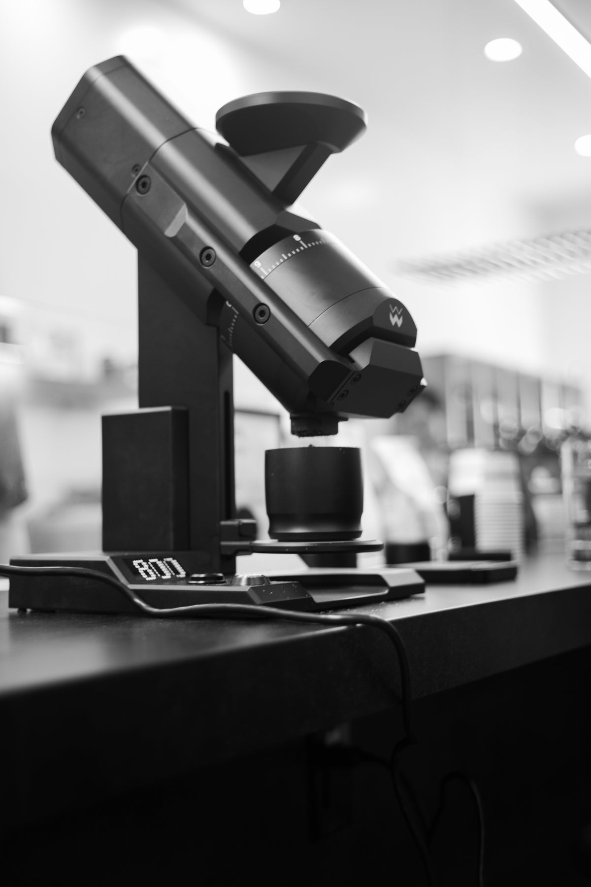 The Bird brewer on a digital scale