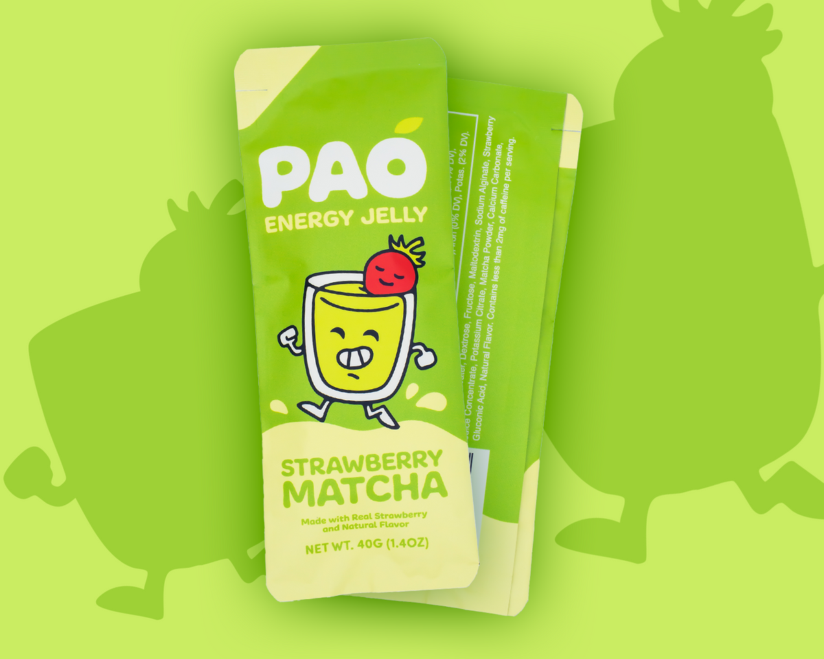Pao Strawberry Matcha energy jelly sachet