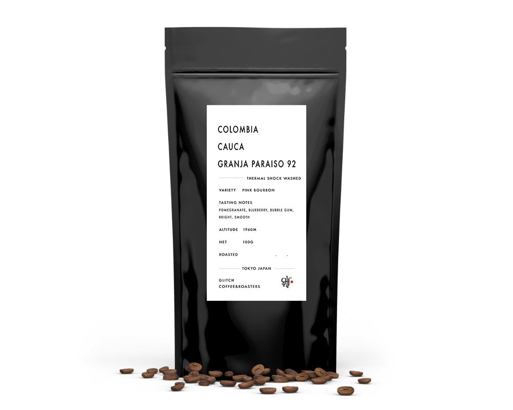 Colombia Cauca Granja Paraiso 92 Pink Bourbon coffee by Glitch Coffee Roasters