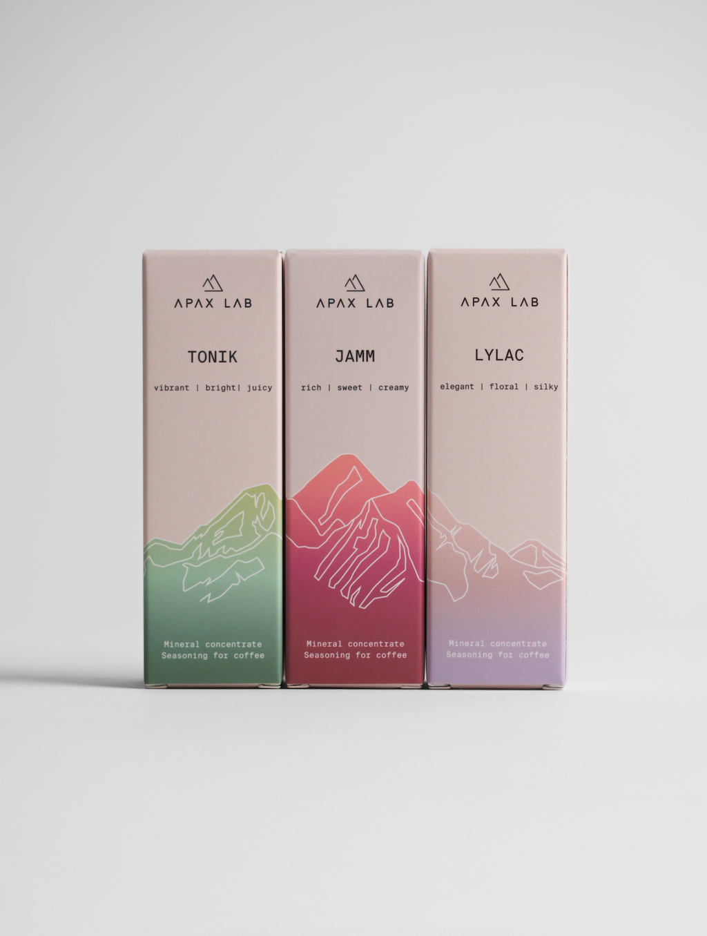 APAX LAB Nano 矿物质浓缩液套装 — 3 × 20 mL — 官方产品照片