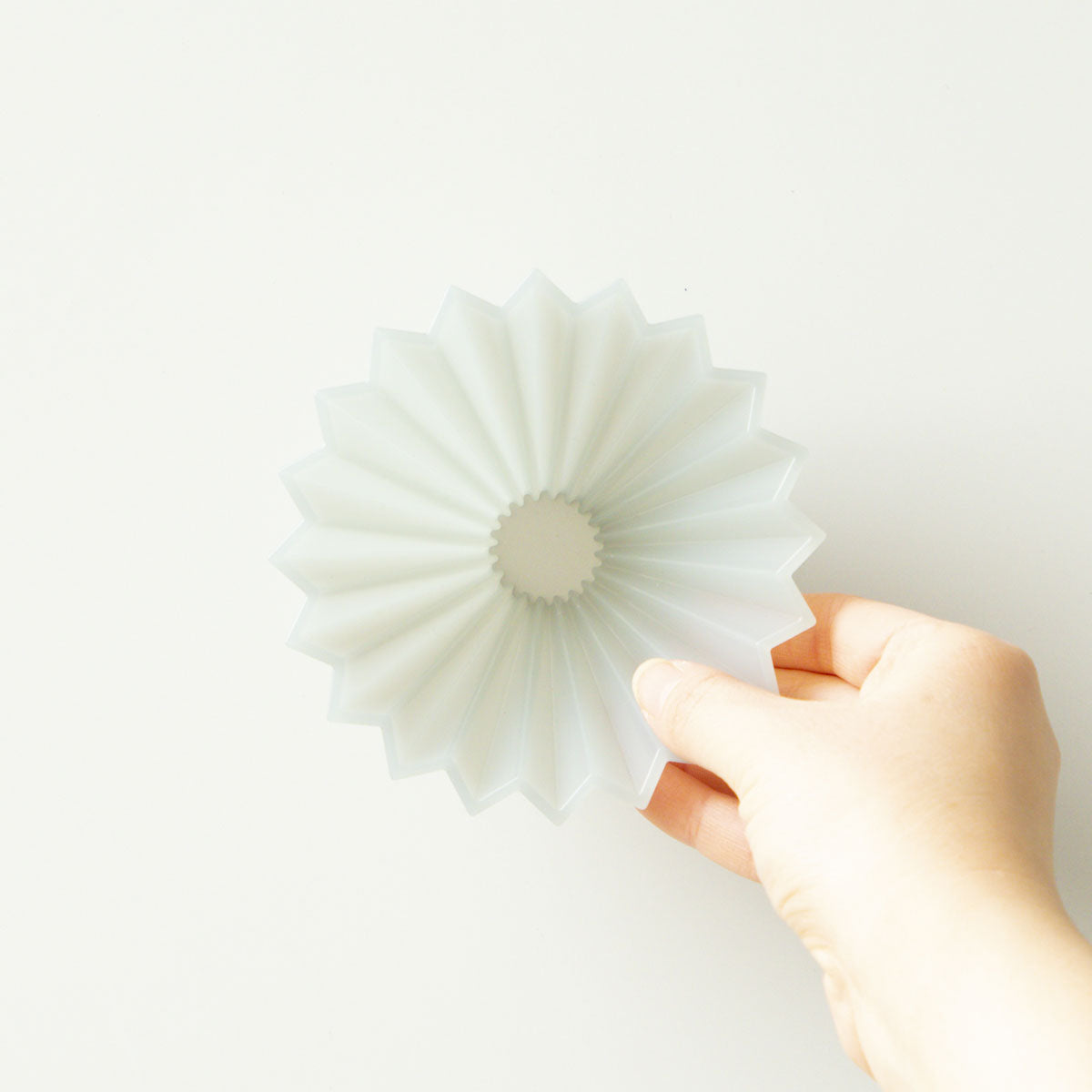 ORIGAMI Dripper Air S — Gris mate — fotografía oficial de detalle