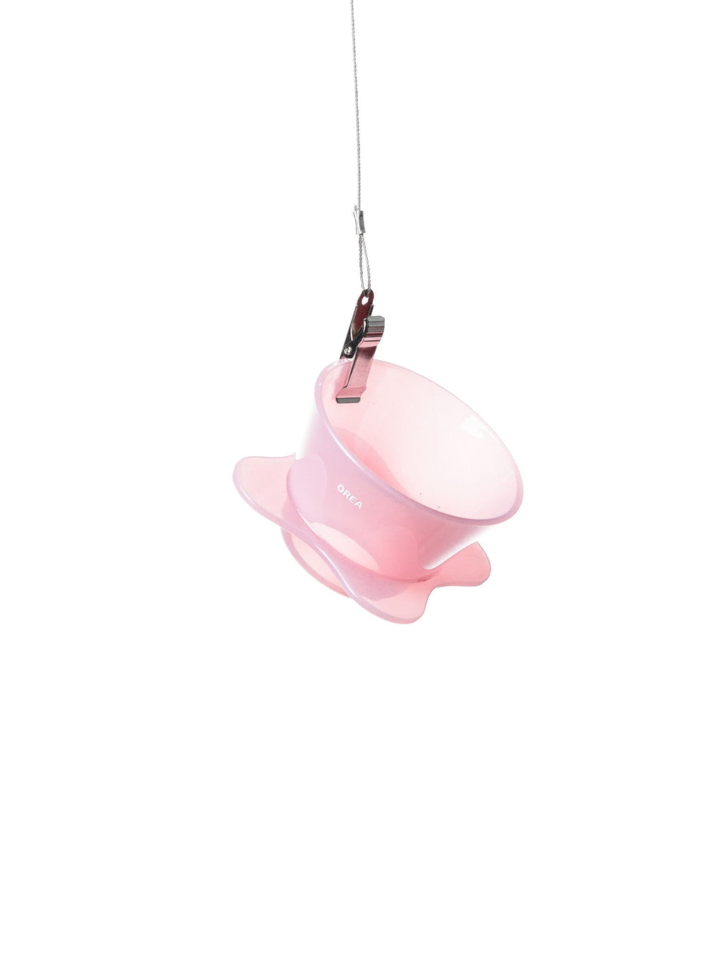 OREA O1 de plástico en Creamy Pink suspendido de una pinza