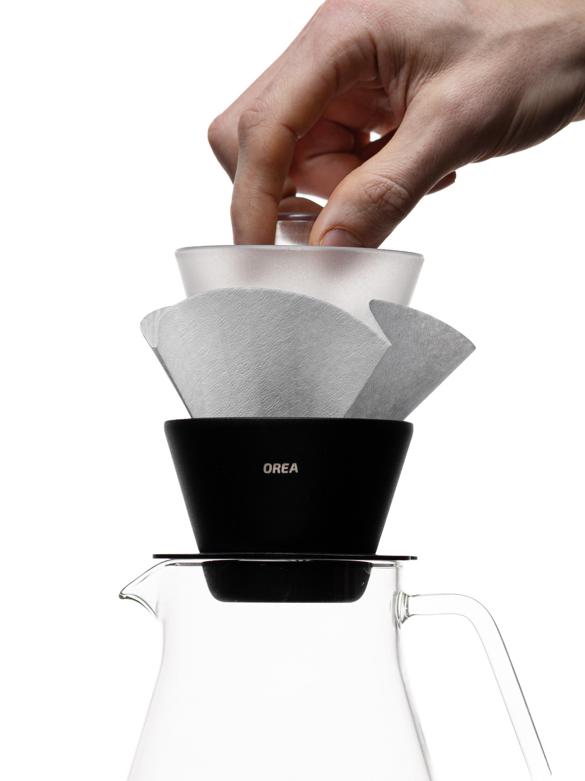 Cafetera de acero OREA O1 — Obsidian — fotografía oficial del producto 4